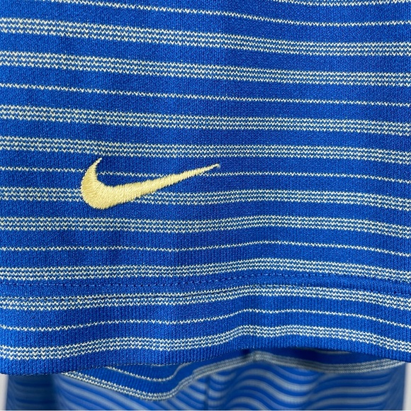 Men's Nike Fit-Dry Polyester/Nylon Blend Blue‎ & Grey Striped Polo XXL - Picture 4 of 8